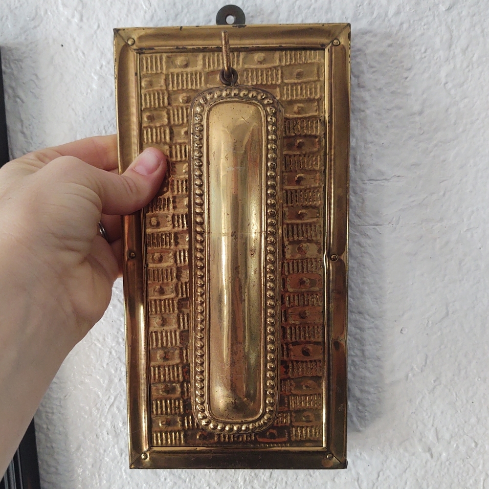 AntiqueVintage brass boot shine brush wall hanging - Picture 10 of 10